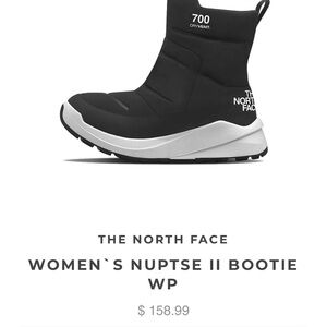The North Face Women's Nuptse II Bootie WP - Black and White